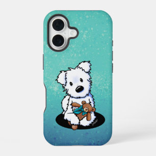 KiniArt Westie And Bear iPhone 16 Case