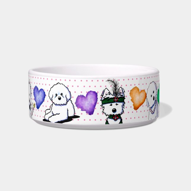 KiniArt Westie and Bichon Bowl (Front)