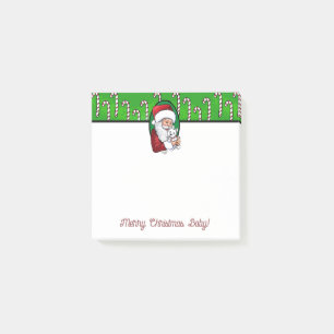 KiniArt Westie and Santa Christmas Post-it Notes