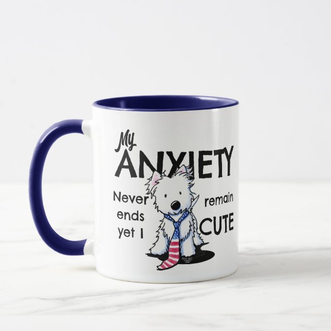 KiniArt Westie Anxiety  Mug (Left)