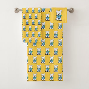 KiniArt Westie Besties Bath Towel Set