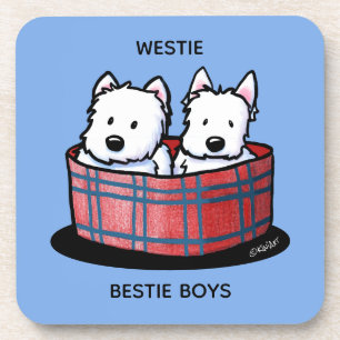 KiniArt Westie Besties Coaster