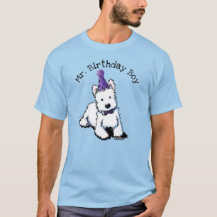 KiniArt Westie Birthday Boy T-Shirt