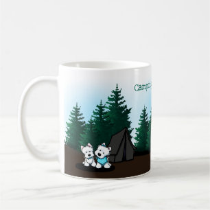 KiniArt Westie Camping Coffee Mug