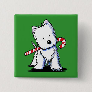 KiniArt Westie Candy Cane Cutie Pin