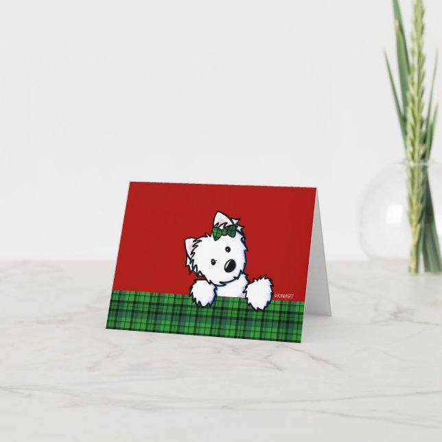 KiniArt Westie Christmas Card (Front)