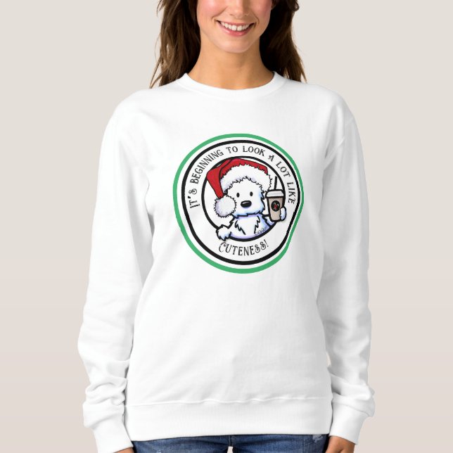 KiniArt Westie Christmas Coffee Sweatshirt (Front)