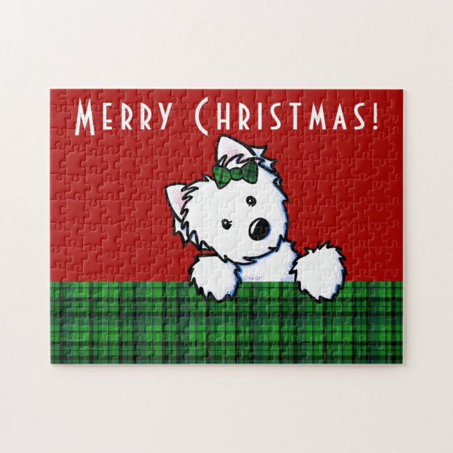 KiniArt Westie Christmas Jigsaw Puzzle (Horizontal)