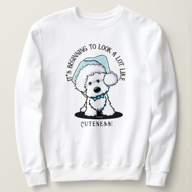 KiniArt Westie Christmas Sweatshirt (Design Front)