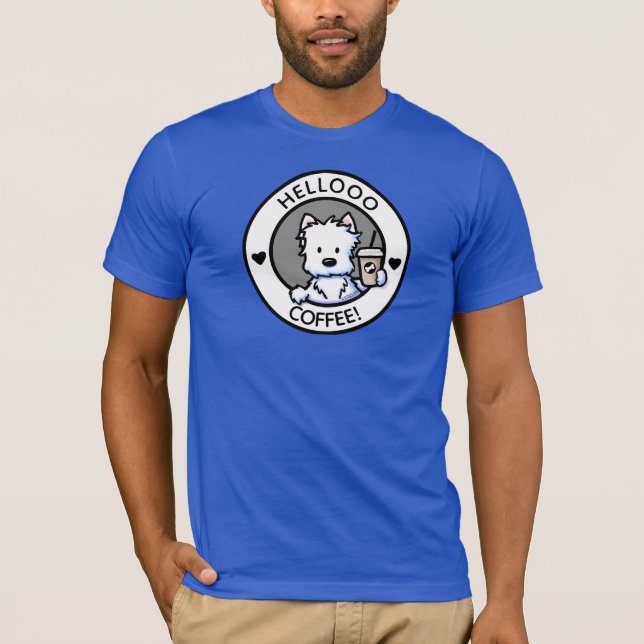 KiniArt Westie Coffee T-Shirt (Front)