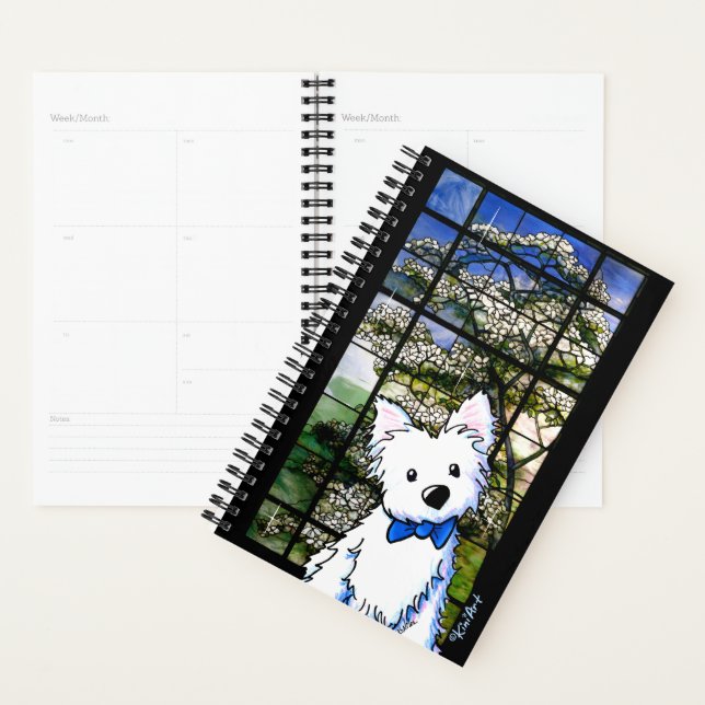 KiniArt Westie Dogwood Tree Planner (Display)