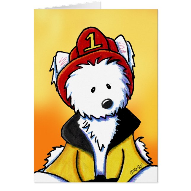 KiniArt Westie Fire Fighter (Front)