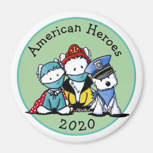 KiniArt Westie First Responders Magnet