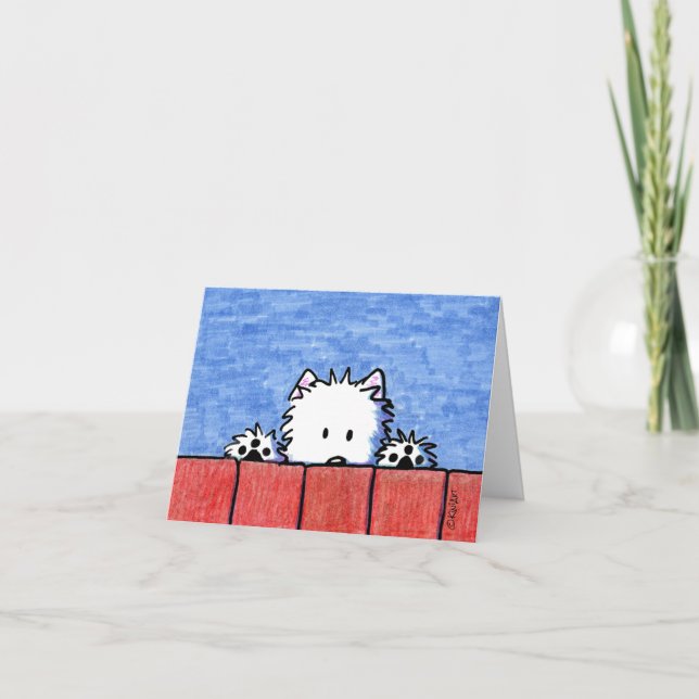 KiniArt Westie Greeting Card (Front)