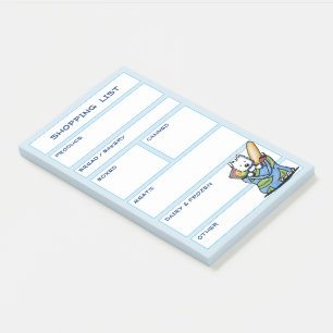 KiniArt Westie Grocery Shopping List Post-it Notes