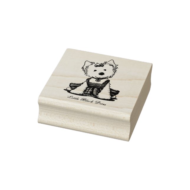 KiniArt Westie LBD Rubber Stamp (Stamp)