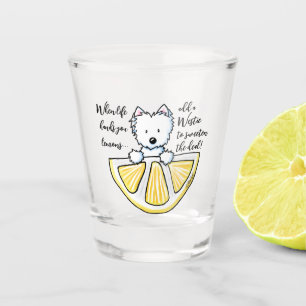 KiniArt Westie Life Lemons Shot Glass