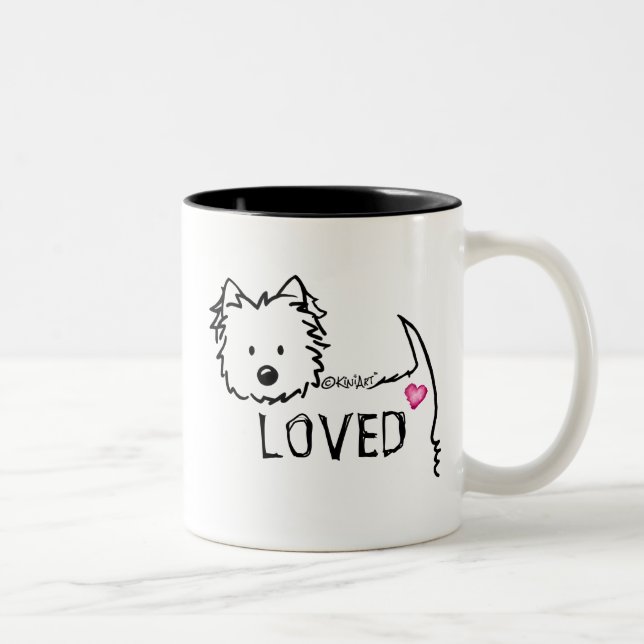 KiniArt Westie LOVED Mug (Right)