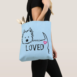 KiniArt Westie LOVED Tote Bag