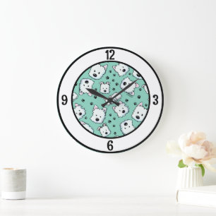 KiniArt Westie Lover Large Clock