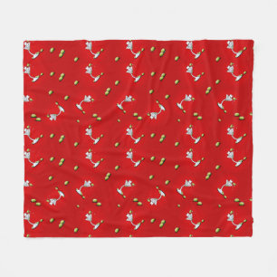 KiniArt Westie Martini Fleece Blanket