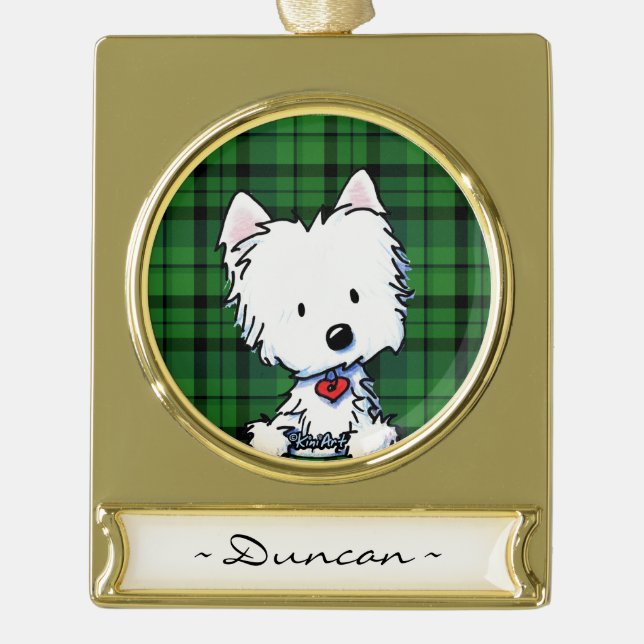 KiniArt Westie Personalised Ornament (Front)