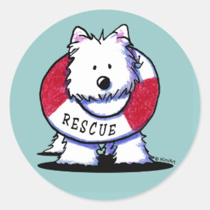 KiniArt WESTIE Rescue Stickers