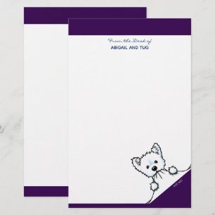 KiniArt Westie Terrier Notes Stationery