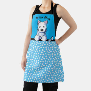 KiniArt Westie Terrier Puppy All-Over Print Apron