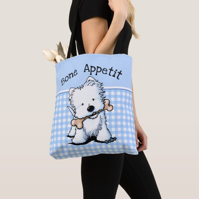 KiniArt Westie Terrier Tote Bag (Close Up)