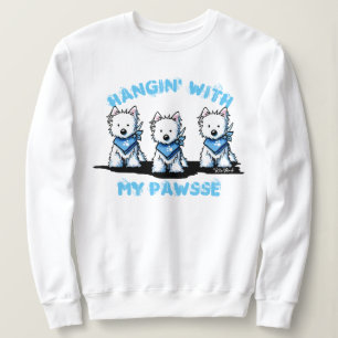 KiniArt Westie Trio My Pawsse Sweatshirt