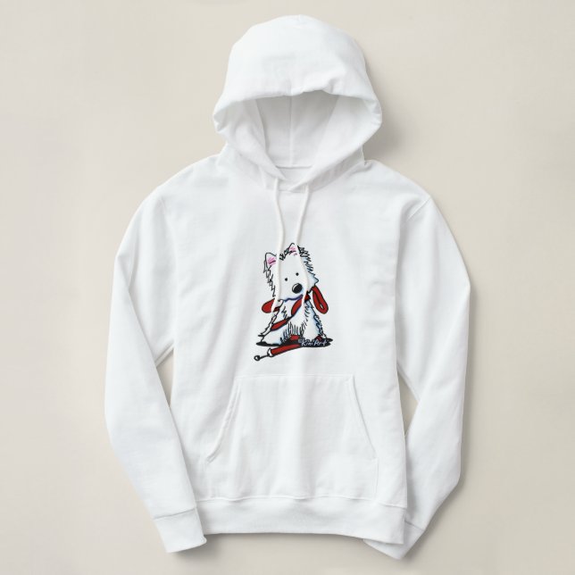 KiniArt Westie Walker Hoodie (Design Front)