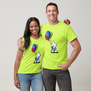 KiniArt Westie With Balloons T-Shirt