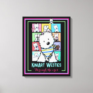 KiniArt Westies Eras Stretched Canvas Print