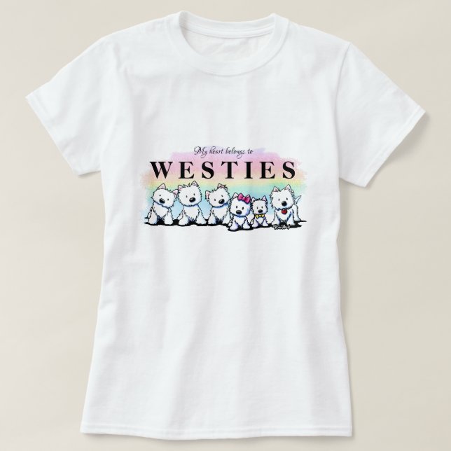 KiniArt Westies T-Shirt (Design Front)