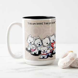 KiniArt Westies Two-Tone Coffee Mug