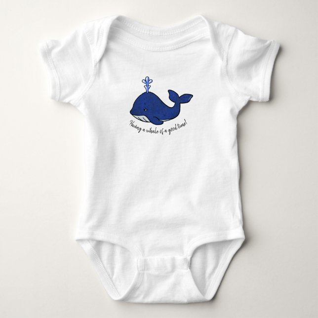 KiniArt Whale Baby Bodysuit (Front)