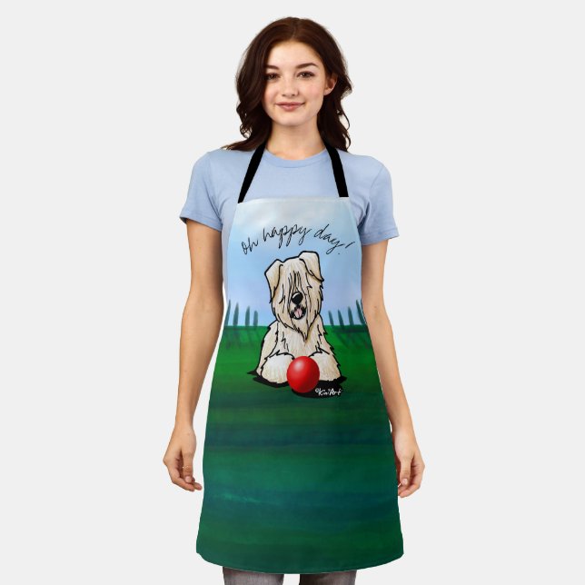 KiniArt Wheaten Terrier All-Over Print Apron (Worn)