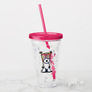 KiniArt Winter Sunshine Westie Acrylic Tumbler
