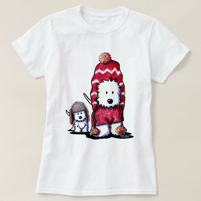 KiniArt Winter Westies T-Shirt (Design Front)