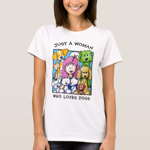 KiniArt Woman Who Loves Dogs T-Shirt