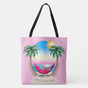 KiniArt Yorkies Tropical Dream Tote Bag