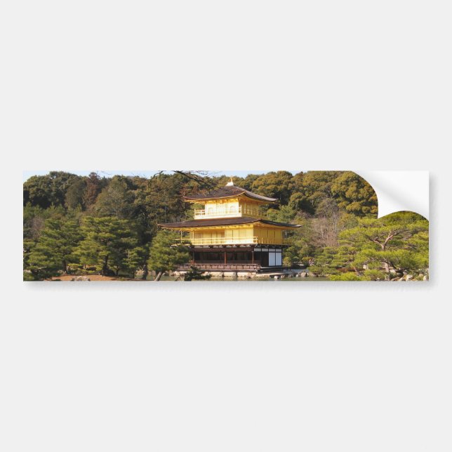 Kinkaku-ji 金閣寺 Temple of the Golden Pavilion Bumper Sticker (Front)