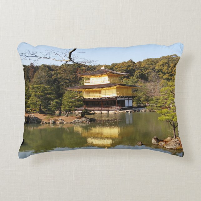 Kinkaku-ji 金閣寺 Temple of the Golden Pavilion Decorative Cushion (Front)