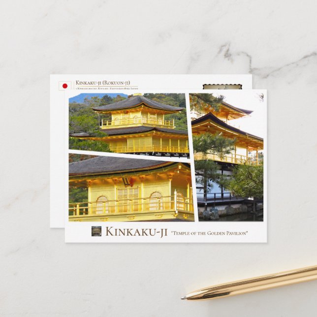 Kinkaku-ji (Rokuon-ji) Postcard (Front/Back In Situ)