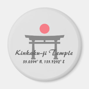 Kinkaku-ji Temple Latitude  Longitude  Magnet
