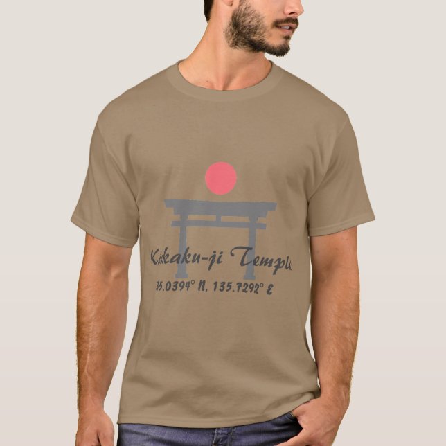 Kinkaku-ji Temple Latitude  Longitude  T-Shirt (Front)