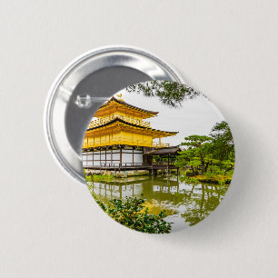 Kinkaku-ji, the golden pavilion, Kyoto 6 Cm Round Badge
