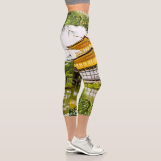 Kinkaku-ji, the golden pavilion, Kyoto Capri Leggings
