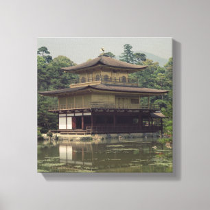 Kinkaku temple  dedicated to the memory canvas print
